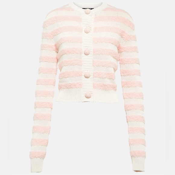 BALMAIN Striped wool-blend cardigan - Picture 2 of 8